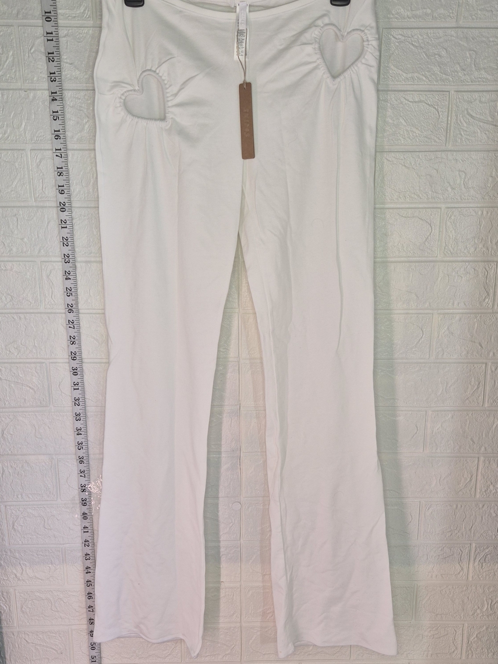 SKIMS Cotton Jersey Heart Flare Leggings in Limited Edition Snow Size Large